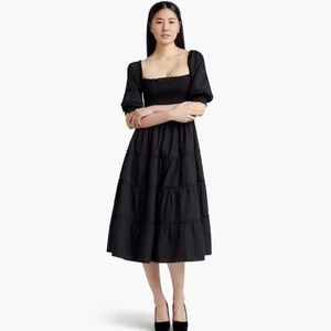 Hill House Home Nesli Nap Dress in Black Swiss Dots L